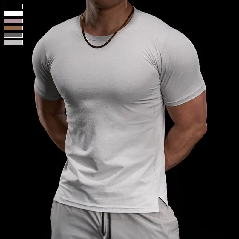 Men's Fitness Tight Short-sleeved T-shirt