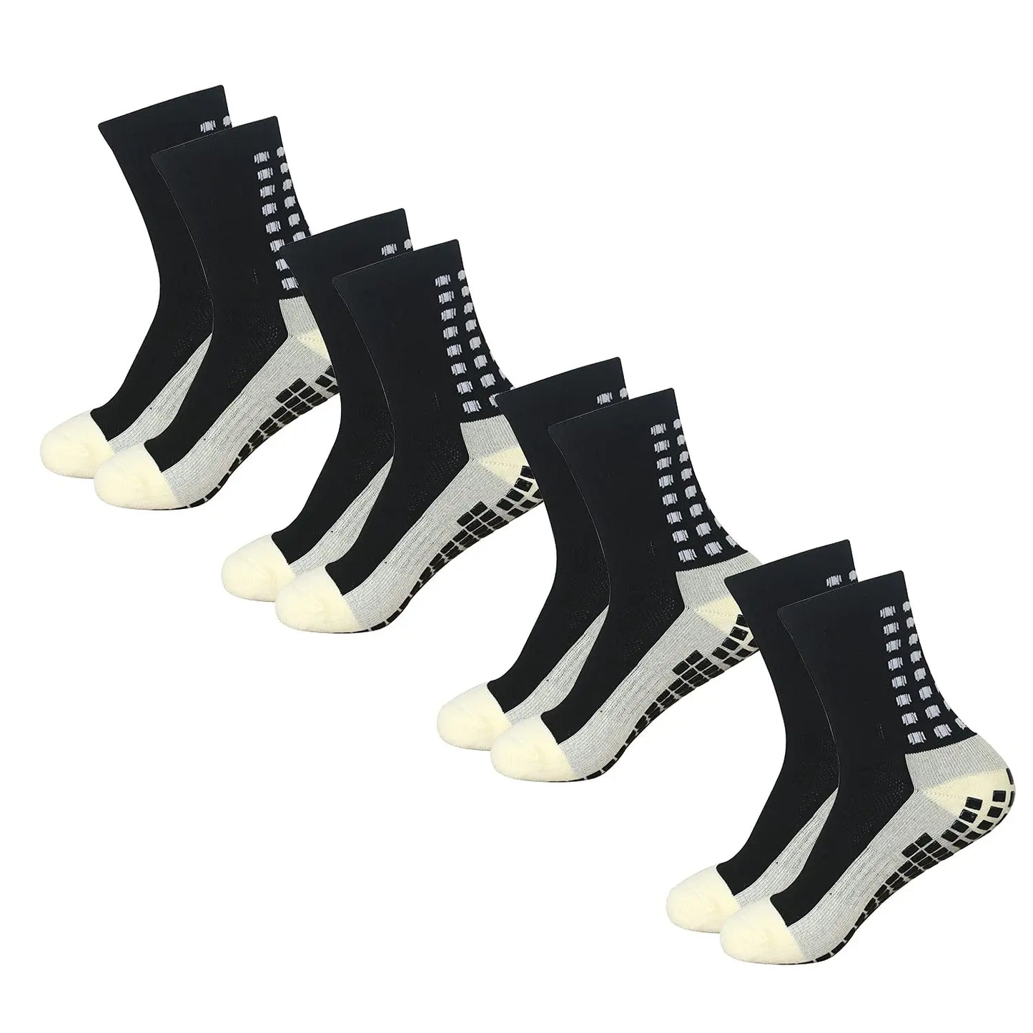 4 Pairs of Sports Socks Breathable Silicone Anti-slip Dot Socks