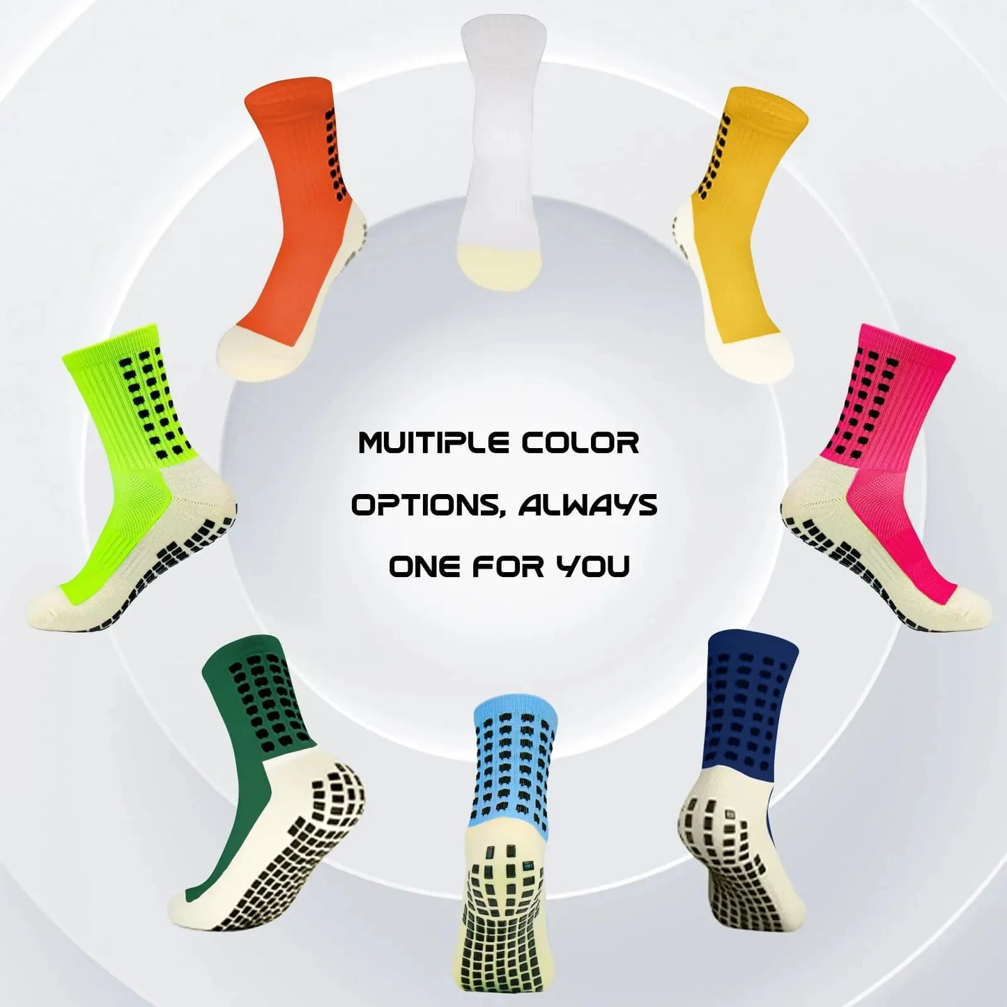 4 Pairs of Sports Socks Breathable Silicone Anti-slip Dot Socks