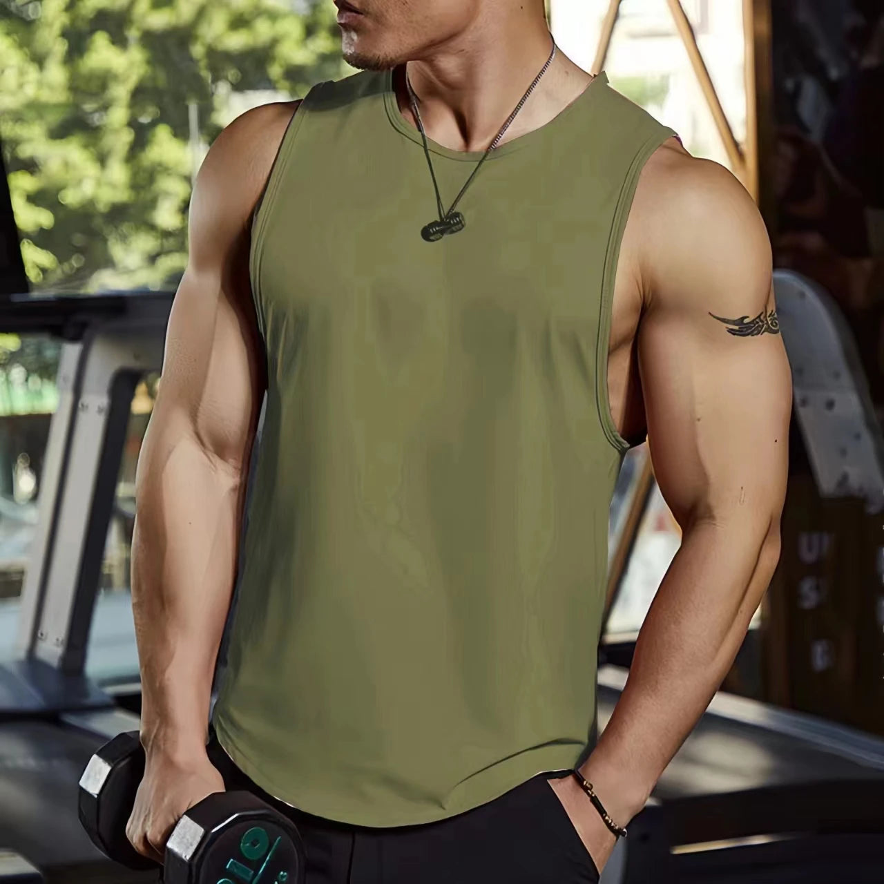 Men's Breathable O-Neck Casual Muscle Vest