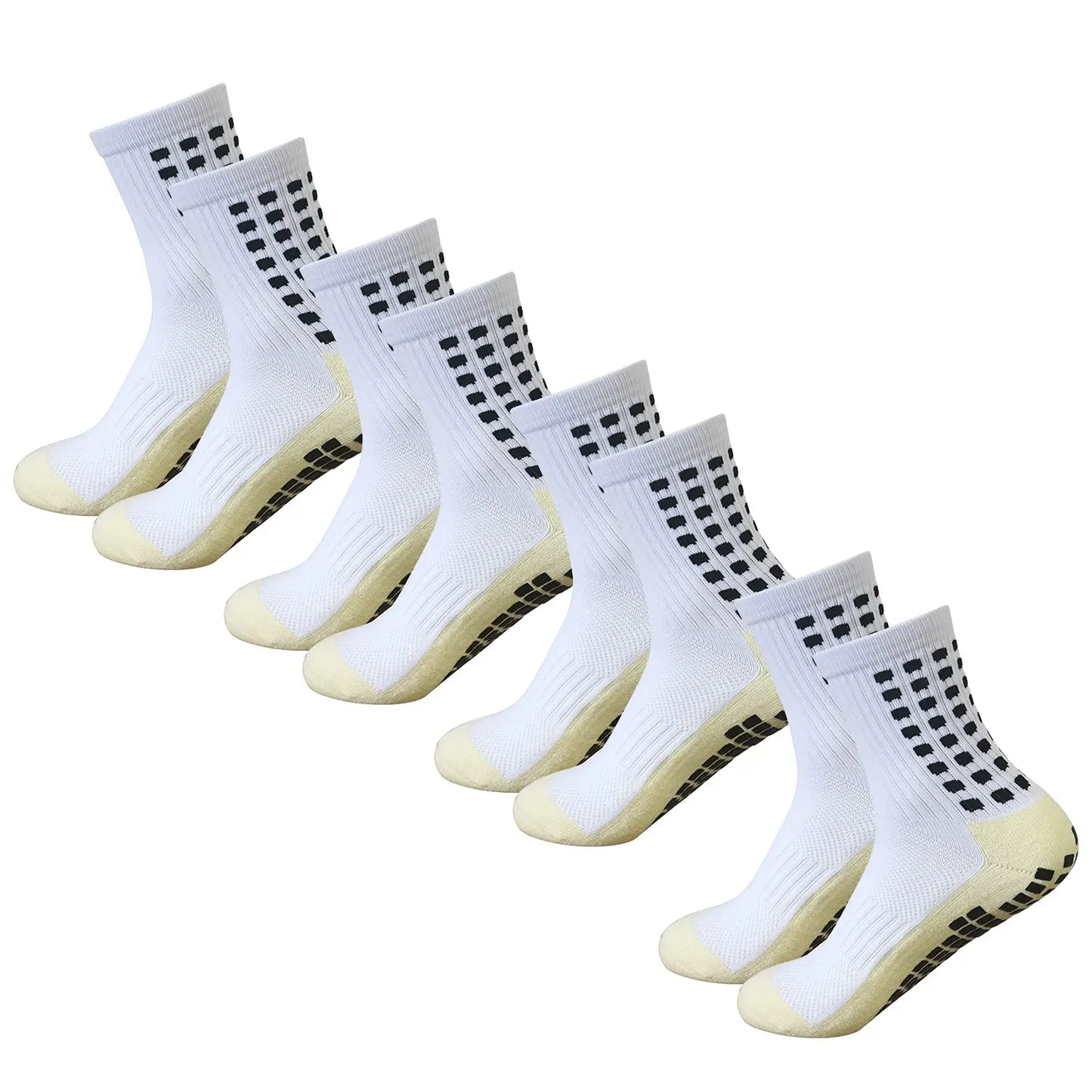 4 Pairs of Sports Socks Breathable Silicone Anti-slip Dot Socks