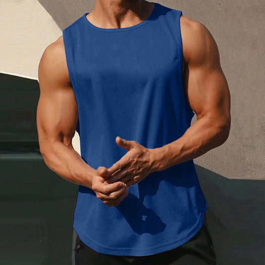 Men's Breathable O-Neck Casual Muscle Vest