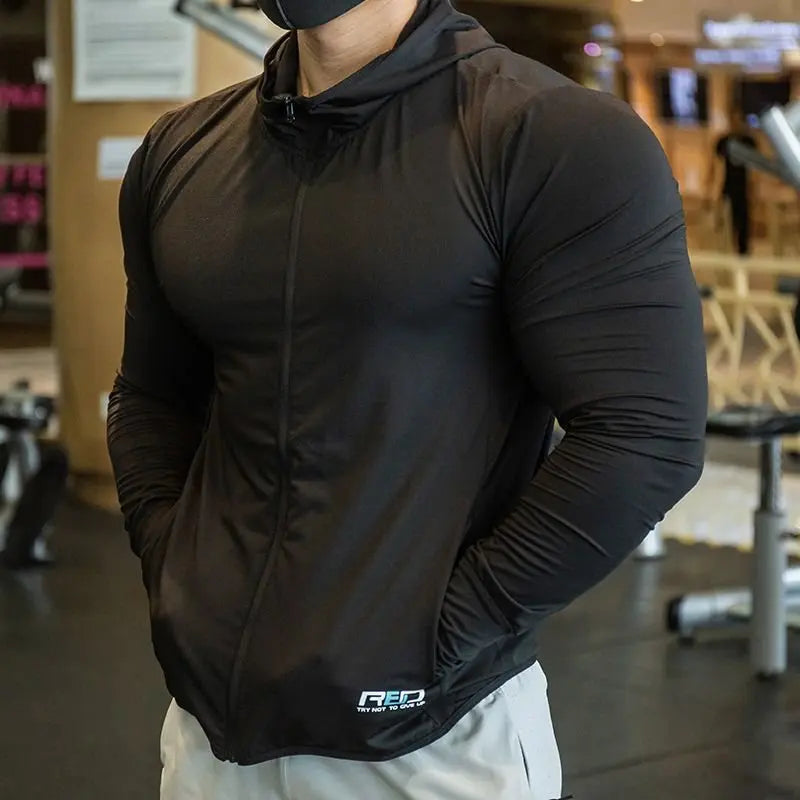 2025 Mens Fitness Zipped Sports Hoodie