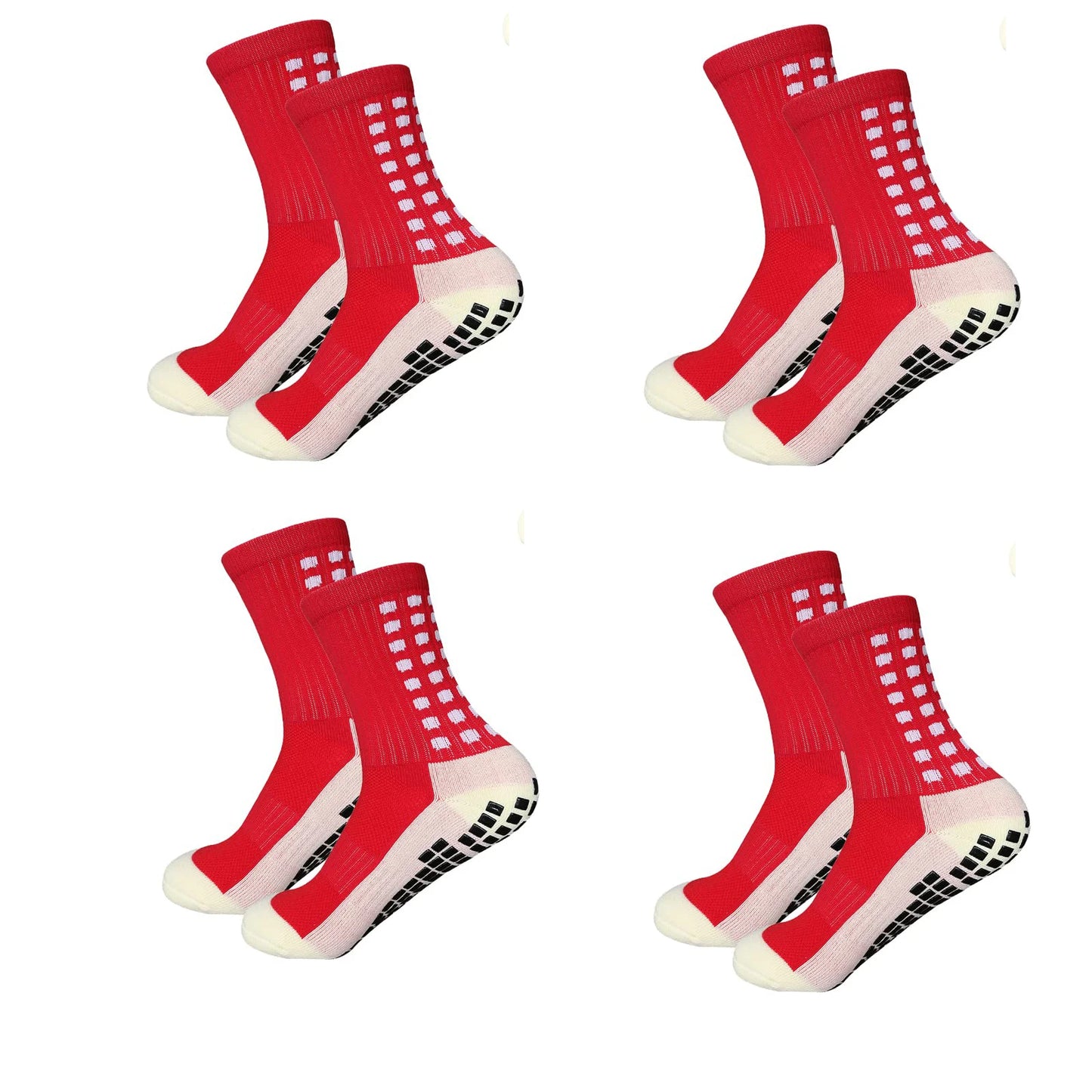 4 Pairs of Sports Socks Breathable Silicone Anti-slip Dot Socks