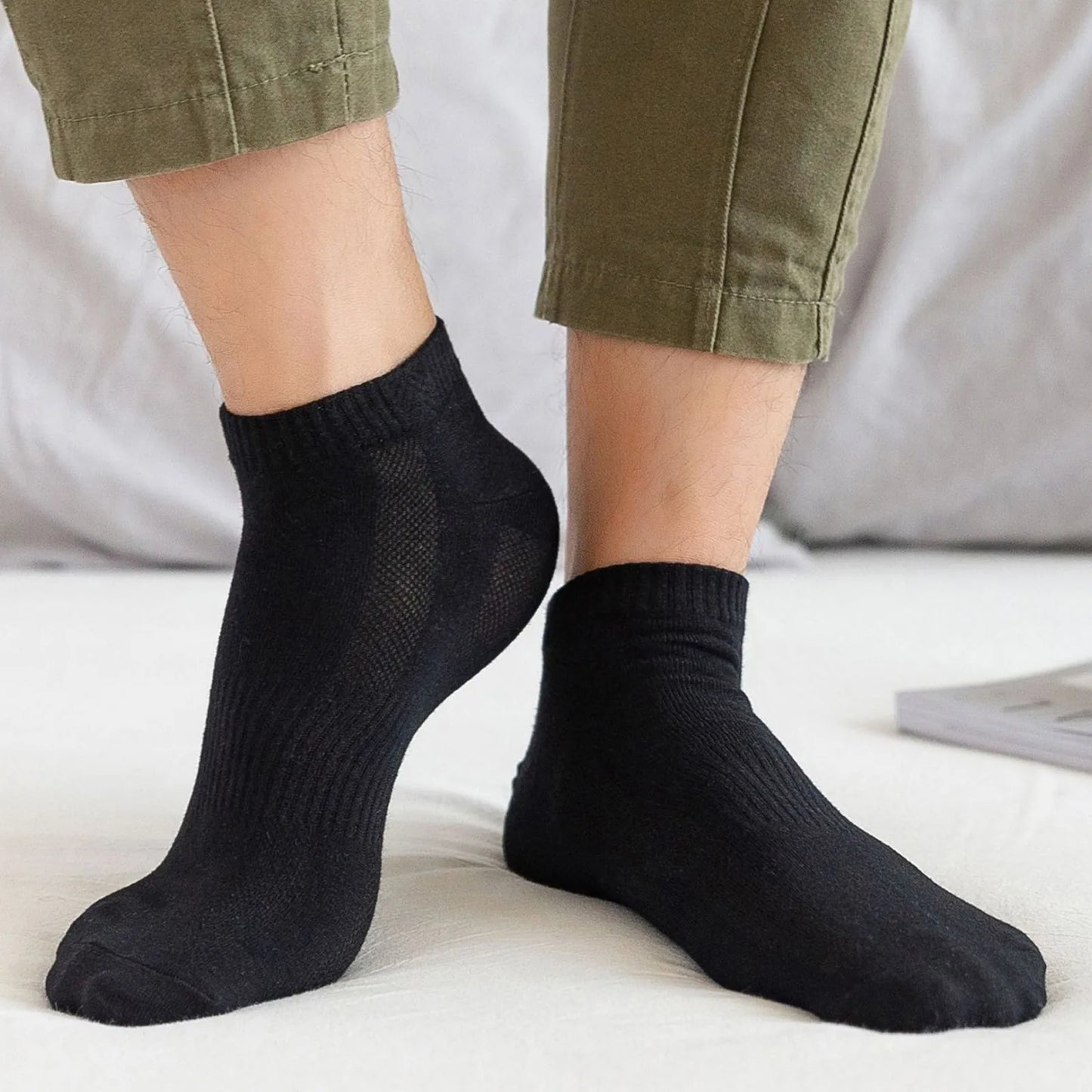 Sports Socks, 5 Pairs,Women's Half Socks, Short, Breathable