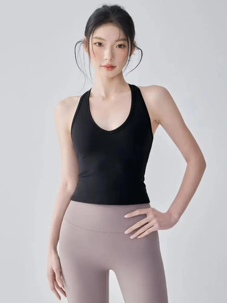 Fitness Vest T-shaped Backless