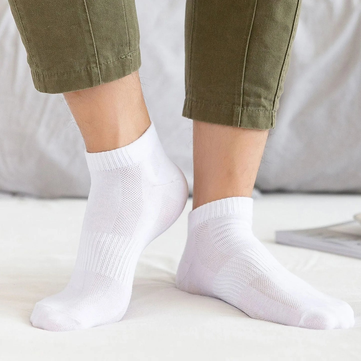 Sports Socks, 5 Pairs,Women's Half Socks, Short, Breathable