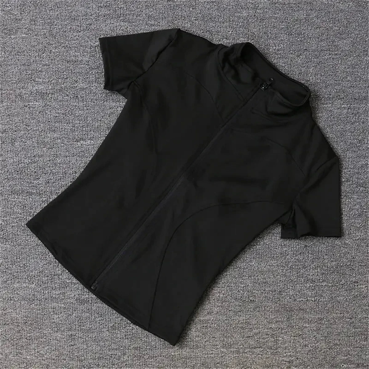Full Zipper Short Sleeves Shirt