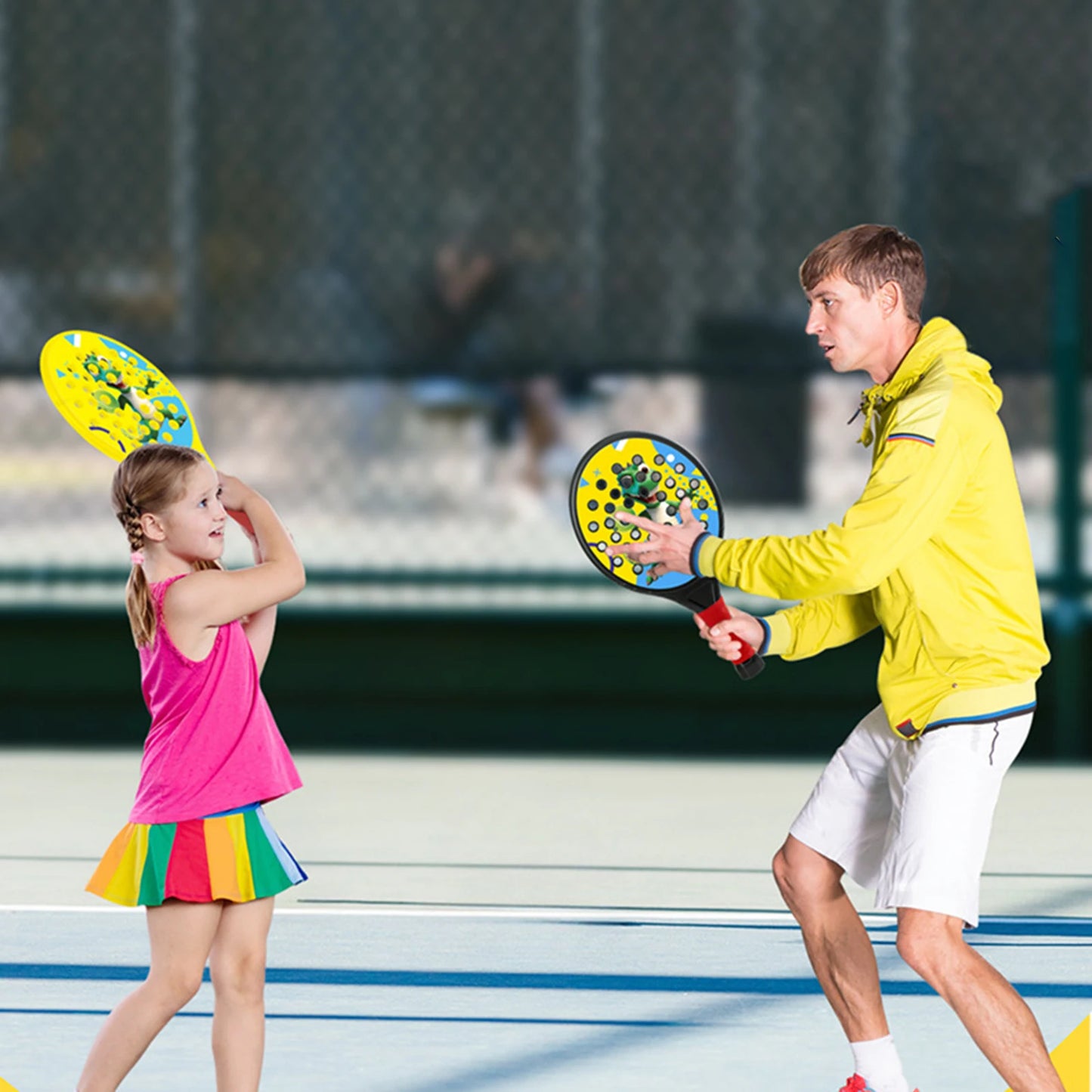 2Pcs Kids Padel Rackets
