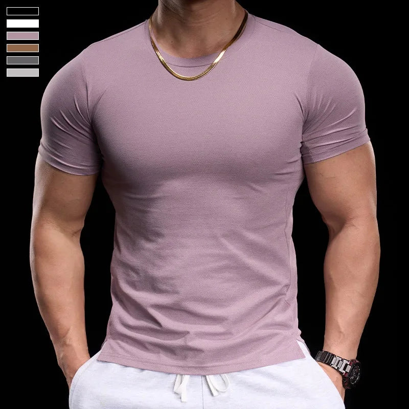 Men's Fitness Tight Short-sleeved T-shirt