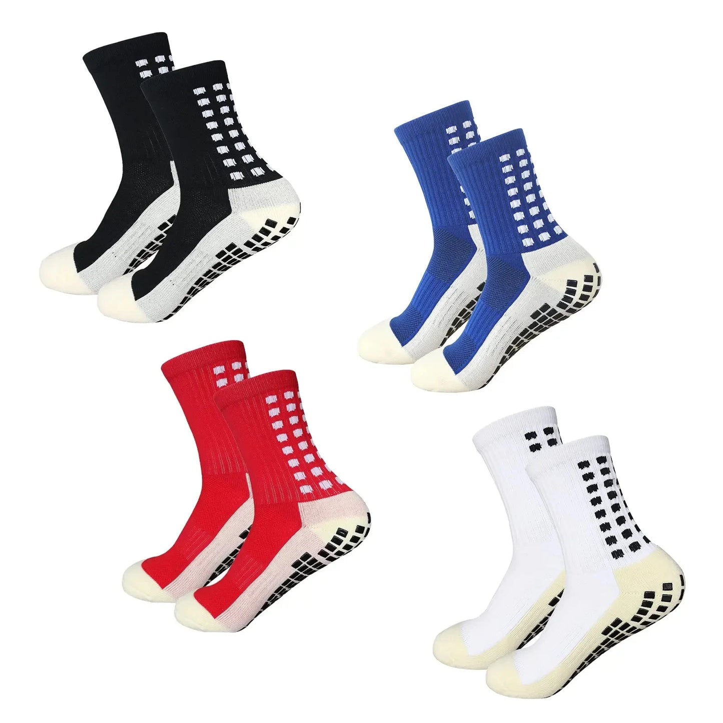 4 Pairs of Sports Socks Breathable Silicone Anti-slip Dot Socks