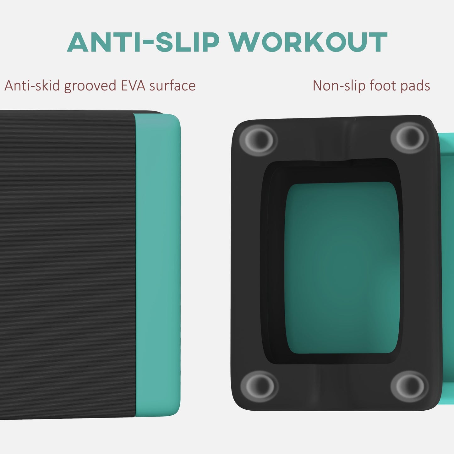 Adjustable Fitness Stepper with Non-Slip Surface - Green