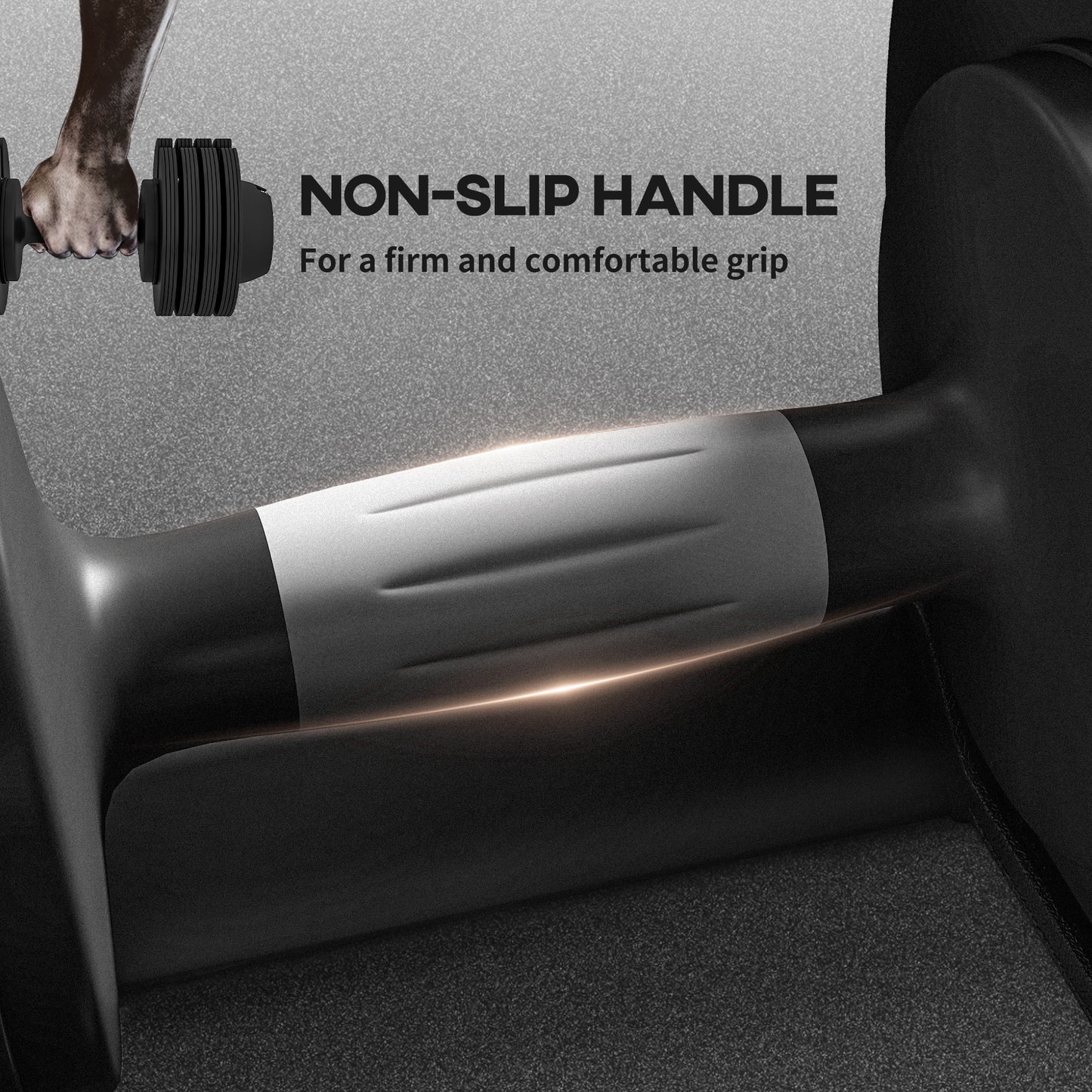 Adjustable Dumbbells Set, 4-in-1 Weights Set with Storage Tray and Non-Slip Handle, 7KG 13KG 18KG 24KG | SPORTNOW