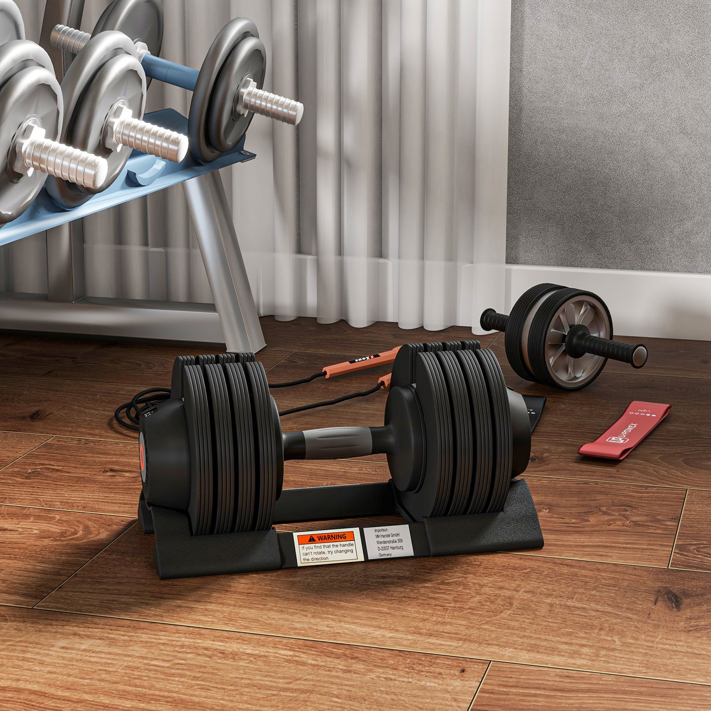 Adjustable Dumbbells Set, 4-in-1 Weights Set with Storage Tray and Non-Slip Handle, 7KG 13KG 18KG 24KG | SPORTNOW