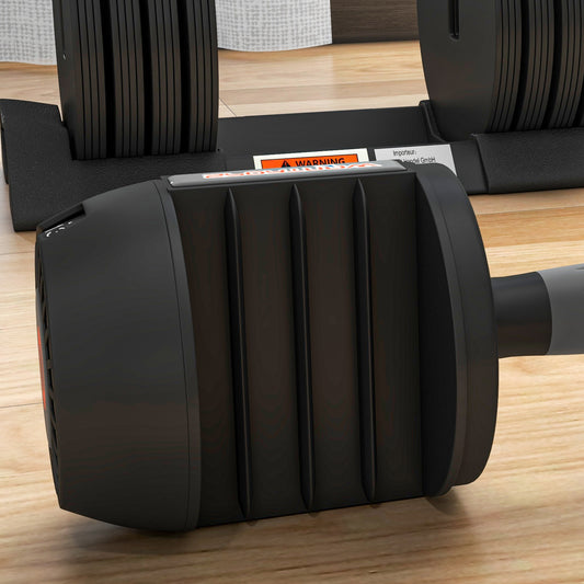 Adjustable Dumbbells Set, 4-in-1 Weights Set with Storage Tray and Non-Slip Handle, 7KG 13KG 18KG 24KG | SPORTNOW