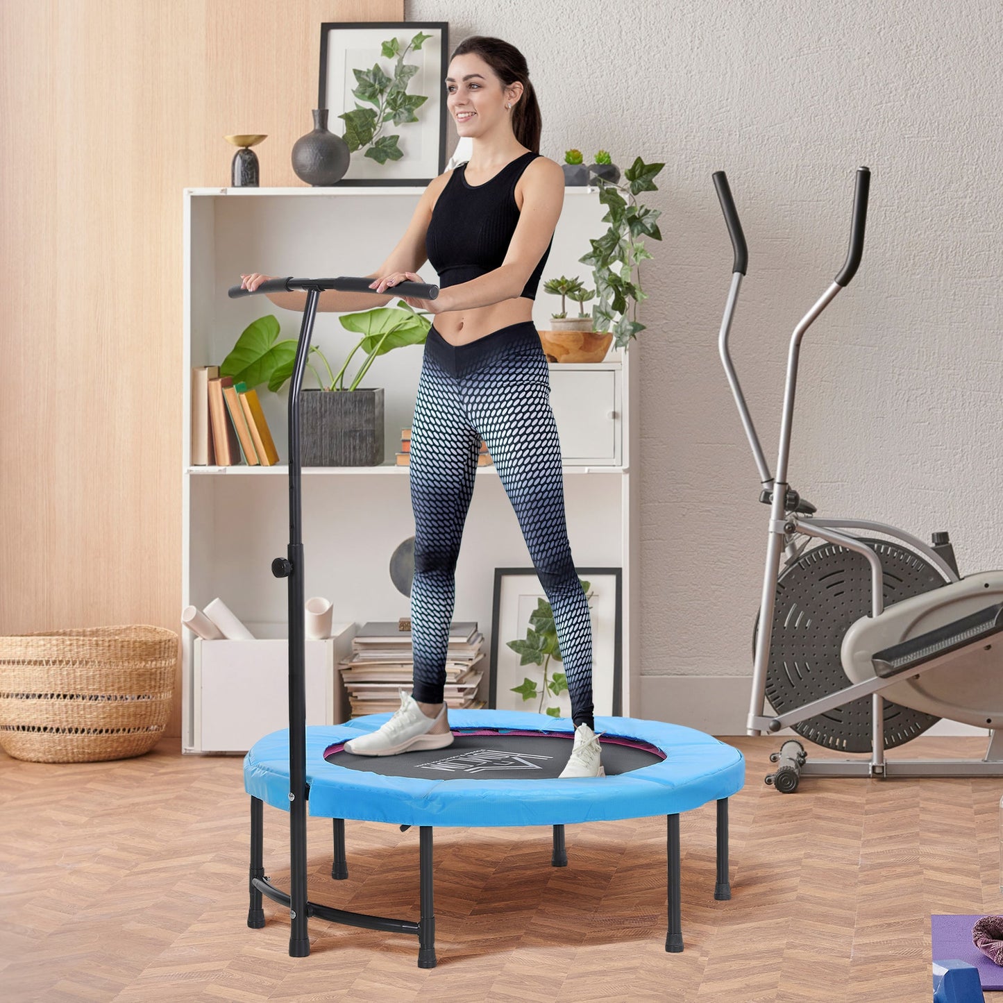 Trampoline Rebounder Adjustable Jumper, 40"-Blue